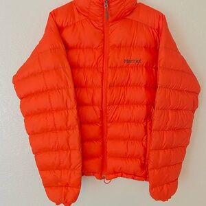 Marmot Orange Puffer Jacket
